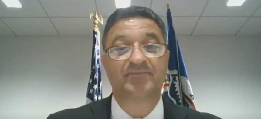 Cuffari testifies in front of the House Homeland Security Committee in July 2020 remotely.