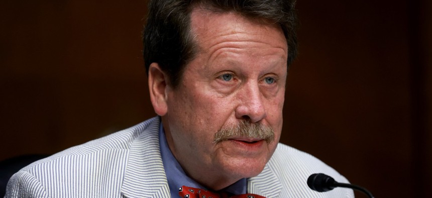Dr. Robert Califf, commissioner of the Food and Drug Administration, speaks during a hearing on the federal COVID-19 response in June. 