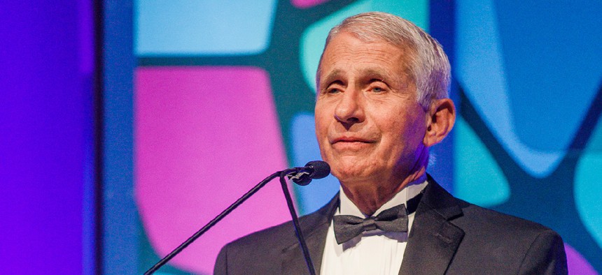 Dr. Anthony Fauci, shown here at GovExec’s Evening of Honors featuring the 2022 Government Hall of Fame Inductees and Federal 100 award winners, joined the National Institutes of Health in 1968 and has been an adviser to seven presidents. 