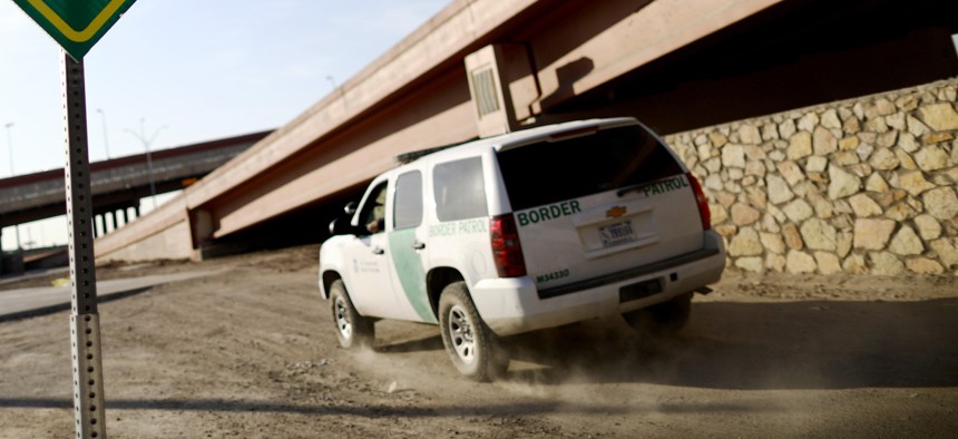 A U.S. Border Patrol vehicle drives near the U.S.-Mexico border in 2019 in El Paso. The agency deactivated the Twitter account for its West Texas region after an unidentified employee liked a homophobic tweet about U.S. Transportation Secretary Pete Buttigieg.