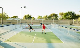 Casey says pickleball is very popular with his clients.