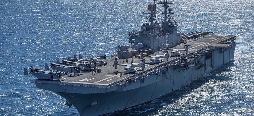 USS Bonhomme Richard is seen in 2017.