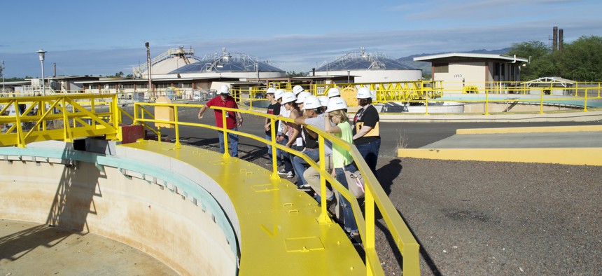 The NAVFAC Hawaii Wastewater Treatment Plant is shown in 2014.