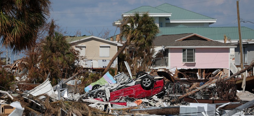 Destruction left behind in the wake of Hurricane Ian is shown Oct. 04, 2022 in Fort Myers Beach, Fla. Southwest Florida suffered severe damage during the Category 4 hurricane which caused extensive damage to communities along the state's coast. 
