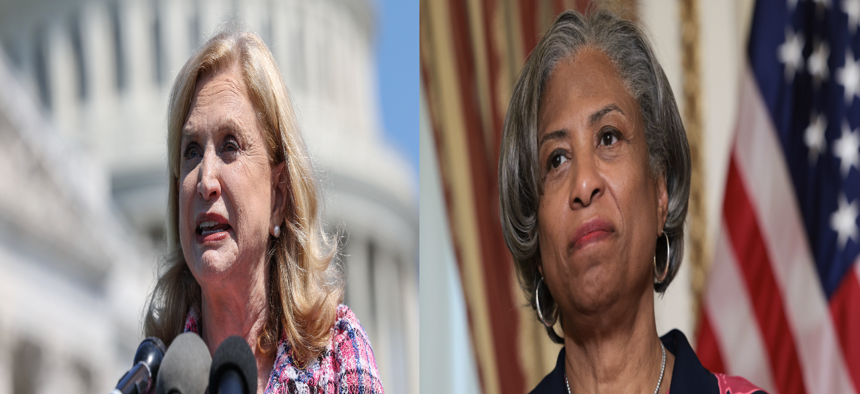 Reps. Carolyn Maloney, D-N.Y., and Brenda Lawrence, D-Mich., are vying for seats on the U.S. Postal Board. 