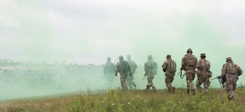 Soldiers conduct a Live Fire Exercise on July 12, 2022, on Fort Drum, New York.