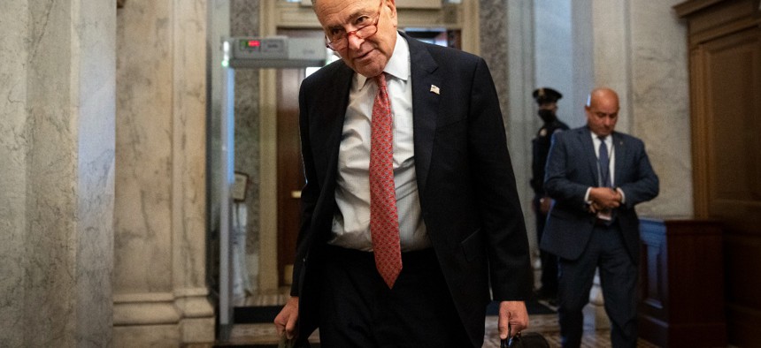 Senate Majority Leader Chuck Schumer, D-N.Y., arrives at the Capitol on November 14. Schumer will likely remain Senate majority leader after Democrats retained control of the Senate following critical wins in the midterm elections.