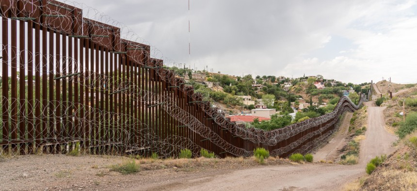 The U.S.-Mexico border fence in Nogales, Ariz. 