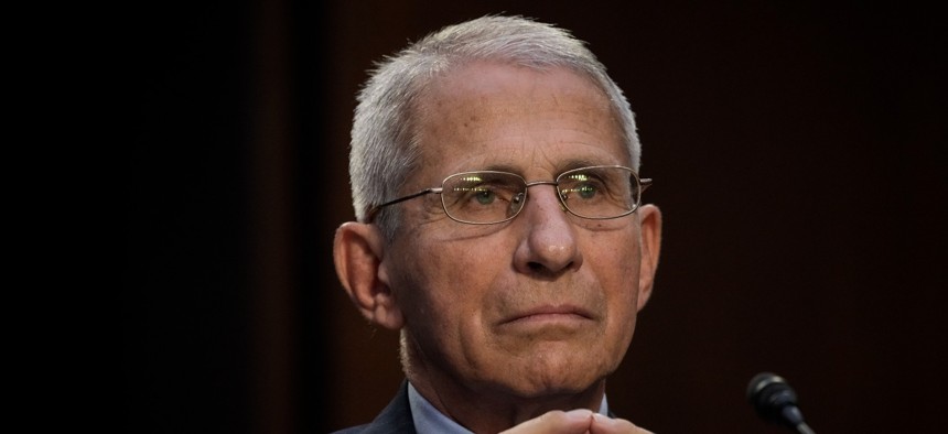 Fauci testifies during a Senate Committee on Health, Education, Labor and Pensions hearing in September.