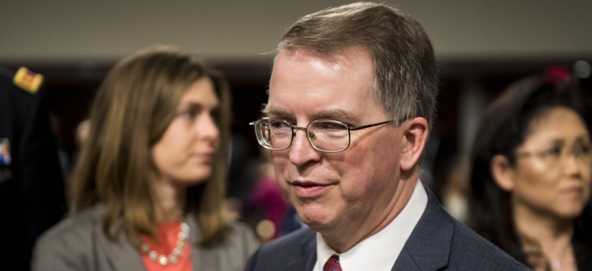 David Norquist, shown here in 2019 as undersecretary of defense, told a House panel this week that inflation and other economic pressures are taking a toll on the defense industry base.