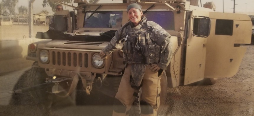 Army Sgt. Margaux Mange experienced severe PTSD symptoms after serving in Iraq. She says hyperbaric oxygen therapy helped her symptoms significantly improve.
