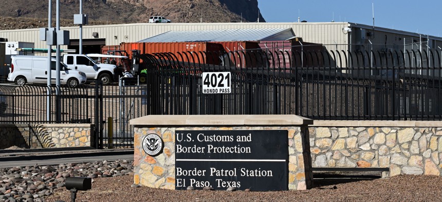 The U.S. Customs and Border Protection Border Patrol Station for processing migrants after they cross the US-Mexico border in El Paso, Texas, on Dec. 19, 2022. 