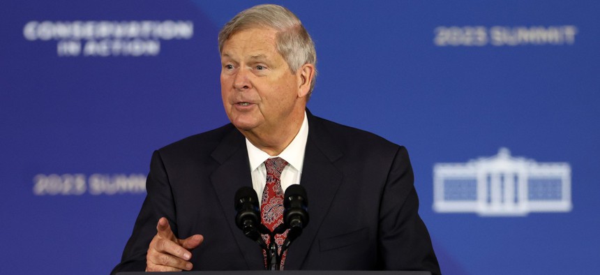 Agriculture Secretary Tom Vilsack said better care for federal firefighters "means better pay and benefits, better housing, better mental and physical health resources, and better work-life balance."