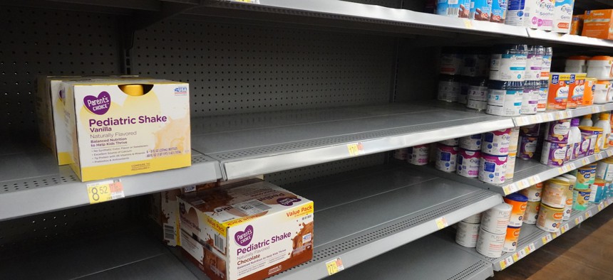 Baby formula is offered for sale at a big box store on January 13, 2022, in Chicago. Baby formula has been is short supply in many stores around the country for several months.