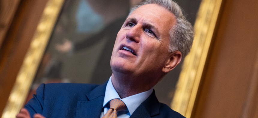 House Speaker Kevin McCarthy, R-Calif., is seen in the U.S. Capitol on April 20. 