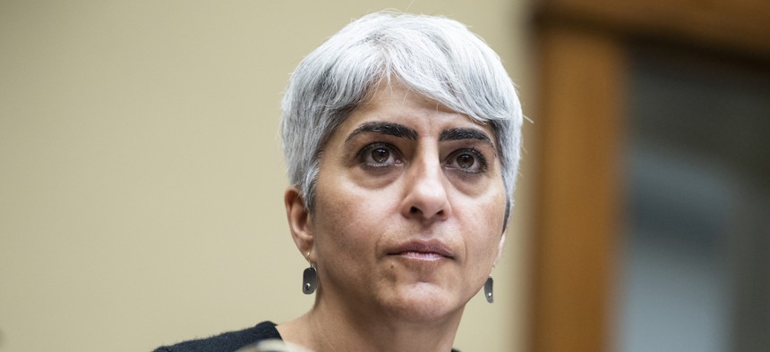 OPM Director Kiran Ahuja testifies during a House Oversight and Accountability Committee hearing on March 9, 2023.