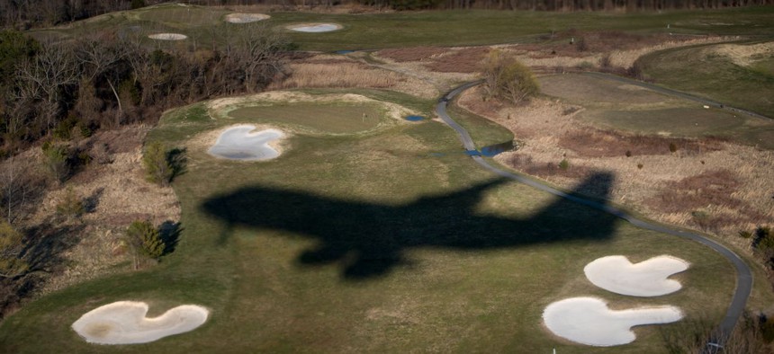 Andrews Air Force Base's golf course in Maryland. The salaries and benefits for the positions covered by the Nonappropriated Fund Instrumentality Personnel retirement system are paid from revenues generated by clubs, bowling centers, golf courses and other operations.