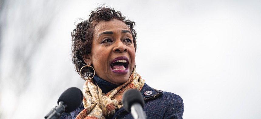Rep. Yvette Clarke, D-N.Y., has put forth legislation that would require AI-generated political ads to include a disclaimer. 