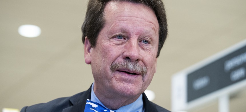 FDA Commissioner Dr. Robert Califf speaks during a news conference on Oct. 19, 2022. 