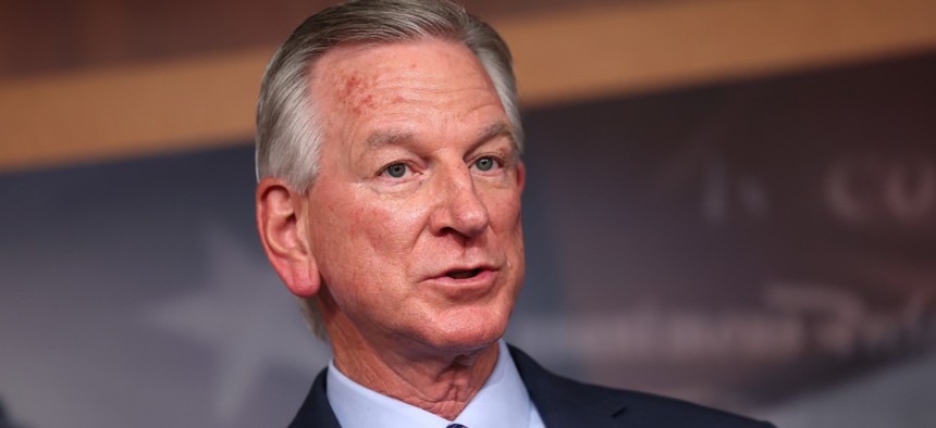 Sen. Tommy Tuberville’s hold on hundreds of military nominees will remain in place while the Senate leaves town for its August recess. 