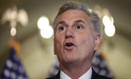 House Speaker Kevin McCarthy, R-Calif., speaks to reporters at the U.S. Capitol on July 27, 2023. Many in the GOP caucus are hoping to use findings from various investigations as a basis to impeach President Biden.