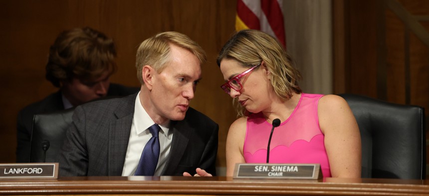 Sens. James Lankford, R-Okla., and Kyrsten Sinema, I-Ariz., aim to codify how federal employees can work remotely with their new legislation, dubbed the Telework Reform Act.