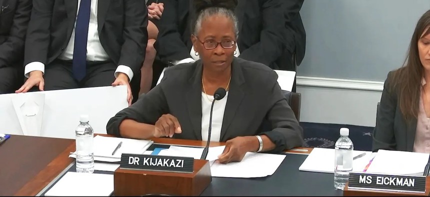 Kilolo Kijakazi, the Social Security Administration's acting commissioner, testified at a House Ways and Means subcommittee hearing on Oct. 18 about the administration's payment clawbacks.