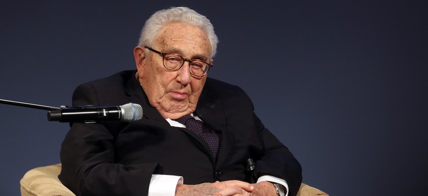 Former Secretary of State and National Security Advisor Henry Kissinger attends the ceremony for the Henry A. Kissinger Prize on Jan. 21, 2020 in Berlin, Germany. Kissinger died on Nov. 29. He was 100 years old. 
