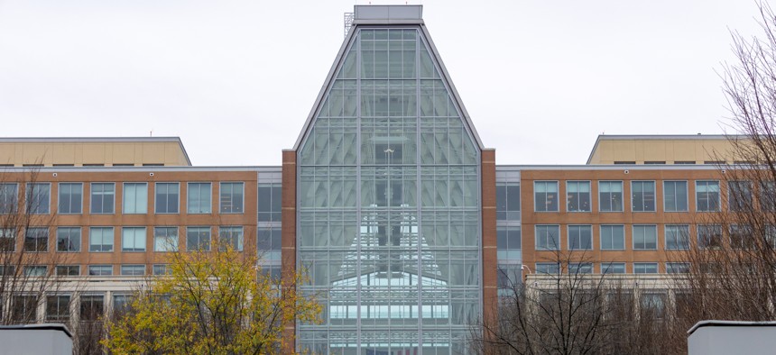 U.S. Patent and Trademark Office headquarters in Alexandria, Va.