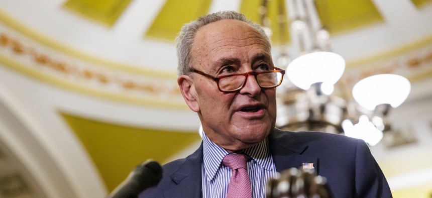 Senate Majority Leader Chuck Schumer, D-N.Y., initiated the process of crafting another continuing resolution to fund the government on Tuesday, this time through early March. 