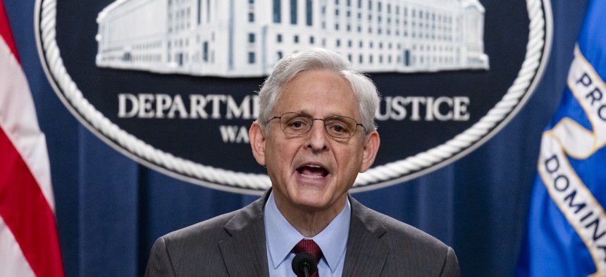Attorney General Merrick Garland speaks during a press conference at the Justice Department on June 27, 2024.
