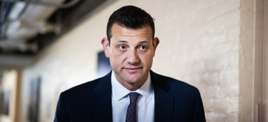 Rep. David Valadao, R-Calif., shown here outside a meeting of the House Republican Conference in the U.S. Capitol in December 2023, is backing a bill to compel the Department of Veterans Affairs to report on its use automated tools to process benefits claims.