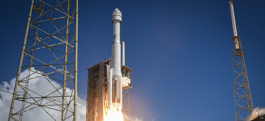 The United Launch Alliance (ULA) Atlas V rocket with Boeing's CST-100 Starliner spacecraft launches from Space Launch Complex 41 at Cape Canaveral Space Force Station in Florida on June 5, 2024. 