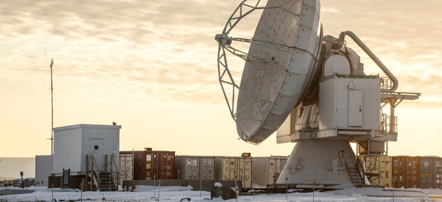 This radar unit and support bulidings are part of the Pituffik Space Base in Greenland where Serco will be leading energy system modernization.