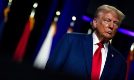 Republican presidential nominee, former President Donald Trump during the National Guard Association of the United States' 146th General Conference & Exhibition on Aug. 26, in Detroit, Michigan. 