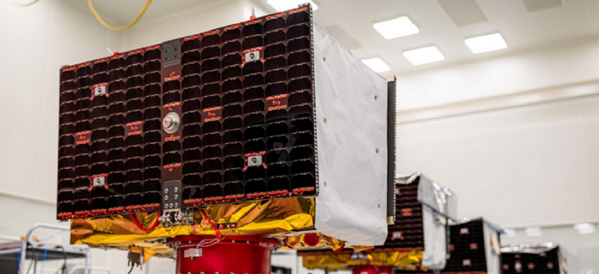 The Aerospacelab Very High Resolution (VHR) satellite is designed to capture imagery of the Earth's surface at the submeter-to-pixel scale and combines data from the visible spectrum.