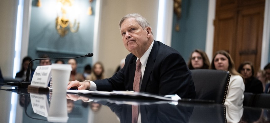 Shown here at an earlier hearing, Agriculture Secretary Tom Vilsack told lawmakers this week, that USDA is “committed” to listening to tribal leaders more and keeping Congress better informed of problems with the food distribution program.