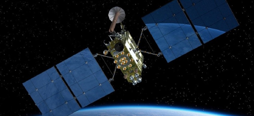 A GLONASS navigation system satellite.