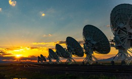 The National Science Foundation's Very Large Array -- part of NSF's National Radio Astronomy Observatory in New Mexico. NSF is looking to AI to help fuel discoveries from existing astronomical data.