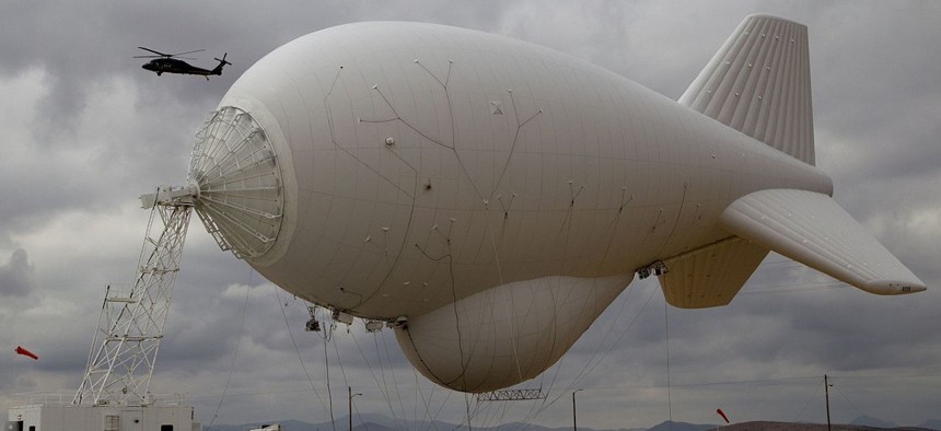 U.S. Customs and Border Protection, Office of Air and Marine, Tethered Aerostat Radar System, Deming New Mexico.