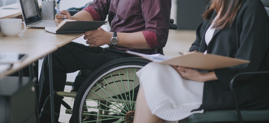 The national labor force participation rate for people with disabilities is 24.5%, while the rate for people without disabilities is 68.1%, according to federal statistics. 