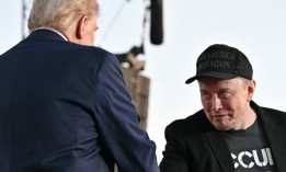 Elon Musk (right) joins former U.S. President and Republican presidential candidate Donald Trump during a campaign rally in Butler, Pa., on Oct. 5, 2024. Trump has said that Musk would lead his proposed government efficiency commission. 