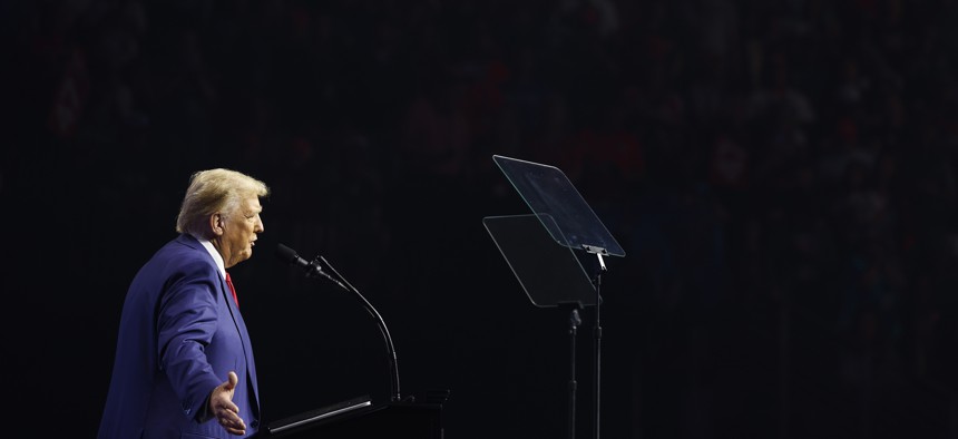 President-elect Donald Trump speaking at a campaign event in Duluth, Georgia, on Oct. 23.