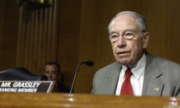 Sen. Chuck Grassley, R-Iowa, speaks at a hearing on July 12, 2022.  Grassley wants to know how much money agency OIGs have spent to settle sexual harassment complaints.