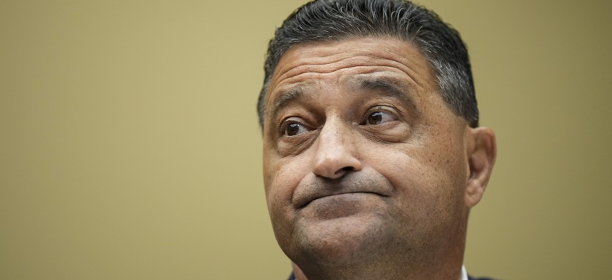 Homeland Security Department inspector general Joseph Cuffari testifies during a hearing on June 6, 2023, in Washington, D.C. An investigatory panel found that Cuffari committed substantial misconduct. 