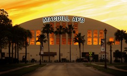 The exterior of MacDill Air Force Base, home to Central Command's headquarters.