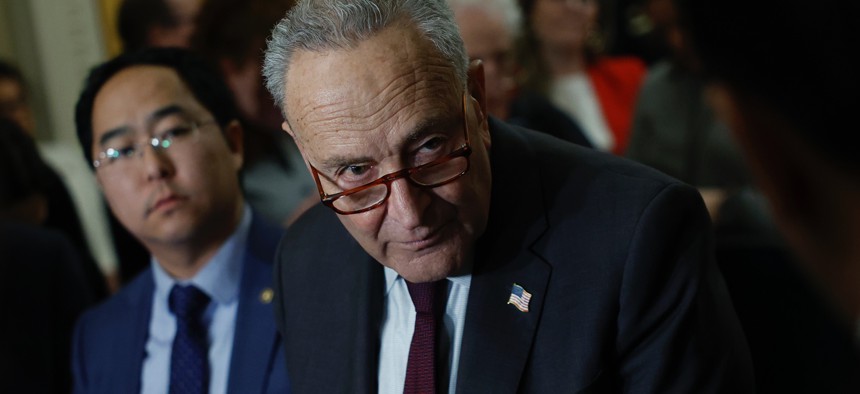 Senate Majority Leader Chuck Schumer, D-N.Y., edged legislation that would repeal the windfall elimination provision and government pension offset closer to a floor vote Wednesday.