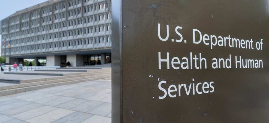 The senior executives received discipline for conduct when they worked at the Health and Human Services Department. HHS headquarters building on Oct. 7, 2024, in Washington, D.C. 