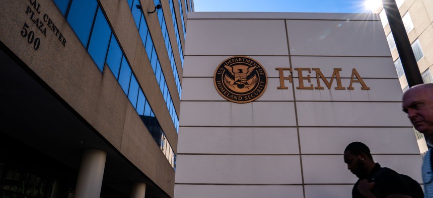 The Federal Emergency Management Agency Headquarters, in Washington is photographed on Oct. 8, 2024 in Washington, D.C.