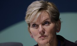 Energy Secretary Jennifer Granholm at the UNFCCC COP29 Climate Conference on Nov. 15, 2024, in Baku, Azerbaijan. Republicans have scrutinized an EV road trip she took in 2023. 